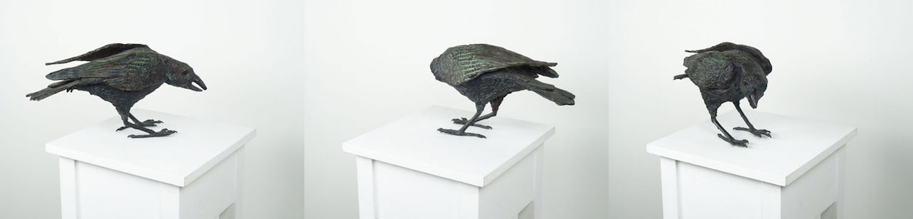 Ryan Livingstone Canadian Artist Sculptor Contemporary Art Crow Bronze Sculpture From The Landscape Toronto New Brunswick Art Inspired by Our Relationship with Nature